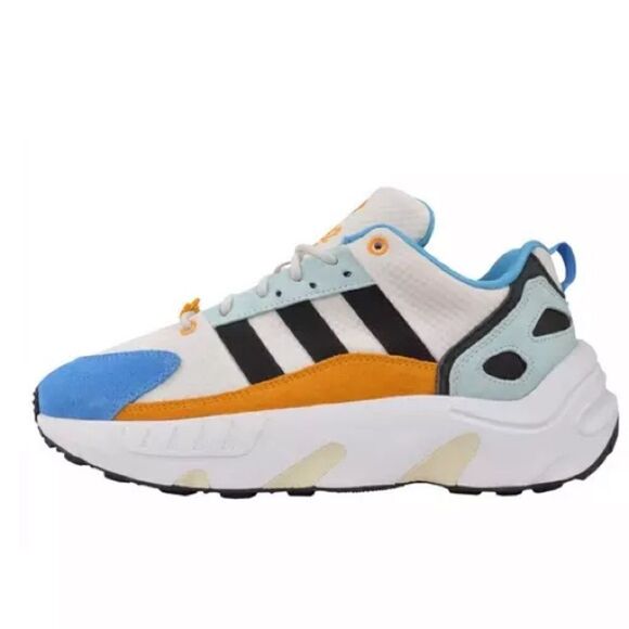 Adidas Zx 22 Boost White/Gold/Blue - Picture 1 of 12